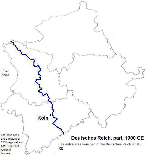 map showing part of the Deutsches Reich, 1900 CE