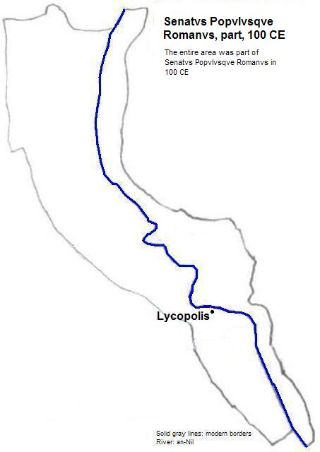 map showing part of Senatvs Popvlvsqve Romanvs (the Roman Empire) 100 CE