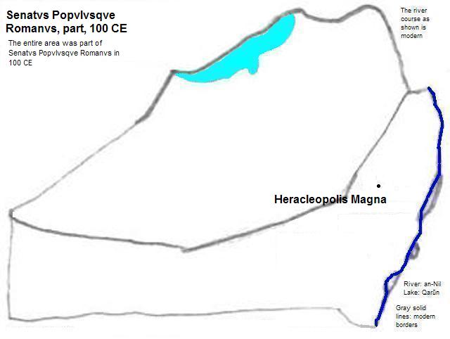 map showing part of Senatvs Popvlvsqve Romanvs (the Roman Empire) 100 CE