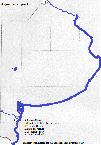 map of the Federal District and of Buenos Aires Province (Argentina), showing selected hydrographic features