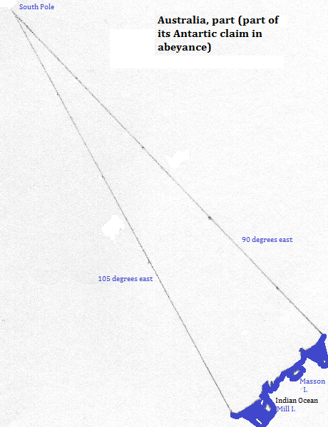 map of the central part of the Australian Antarctic Territory