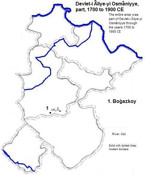 map showing part of Devlet-i Âliye-yi Osmâanyye, 1700 to 1900 CE