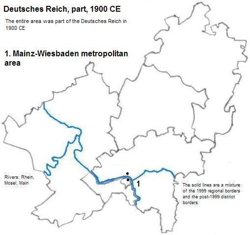 map showing part of the Deutsches Reich, 1900 CE