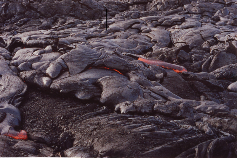 fresh lava, black and red swirls