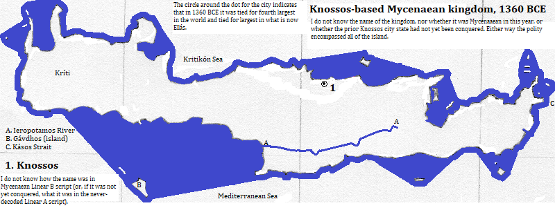 map of Kríti, 1360 BCE