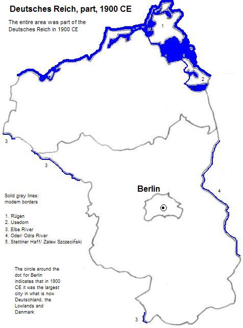 map showing part of the Deutsches Reich, 1900 CE