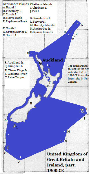 map showing part of the United Kingdom of Great Britain and Ireland, 1900 CE