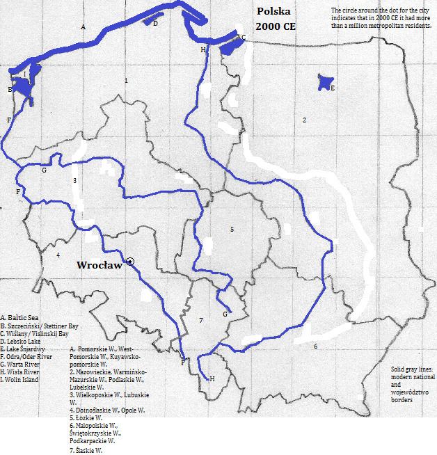 map showing Polska (Poland), 2000 CE