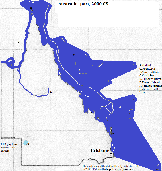 map showing part of Australia, 2000 CE