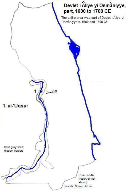 map showing part of the Devlet-i Âliye-yi Osmâniyye (Ottoman Empire) 1600 to 1700 CE