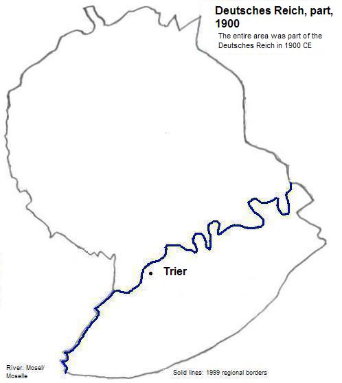 map showing part of the Deutsches Reich, 1900 CE