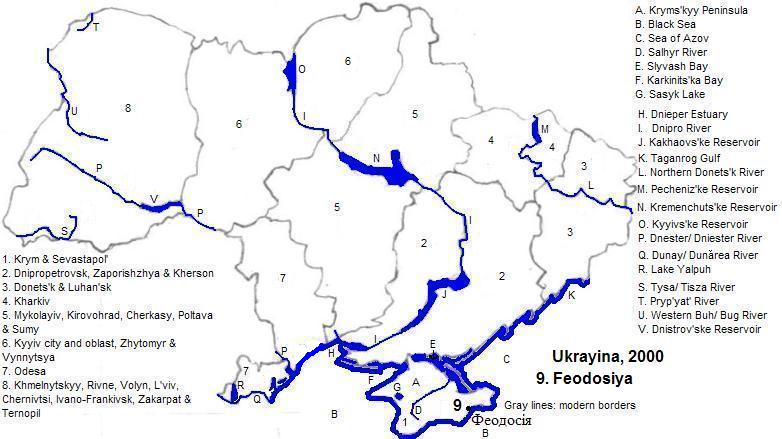 map showing Ukrayina,2000 CE