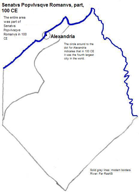 map showing part of Senatvs Popvlvsqve Romanvs (the Roman Empire) 100 CE
