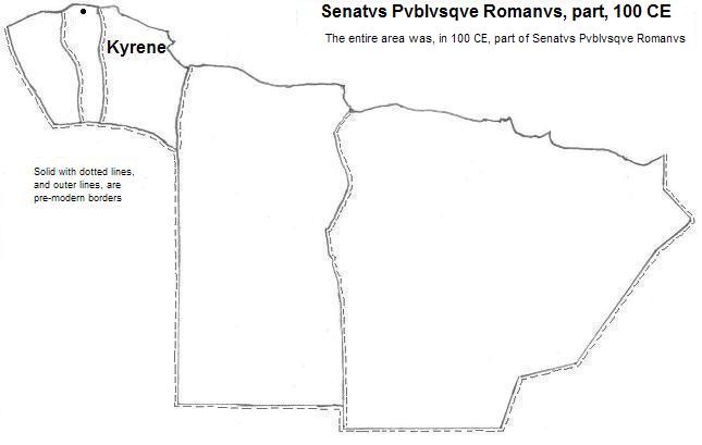 map showing part of Senatvs Popvlvsqve Romanvs, 100 CE