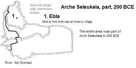 map showing part of Arche Seleukeia, 200 BCE