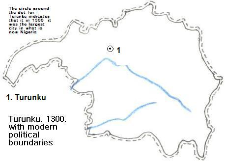 map showing part of Turunku City State, 1300