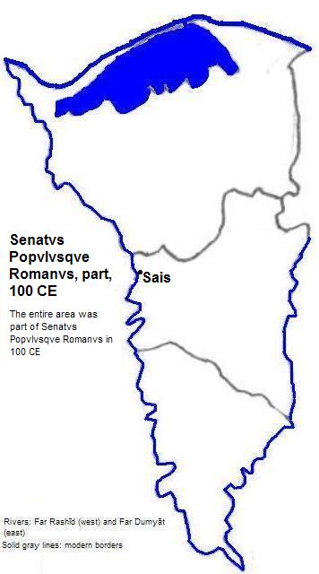 map showing part of Senatvs Popvlvsqve Romanvs (the Roman Empire) 100 CE