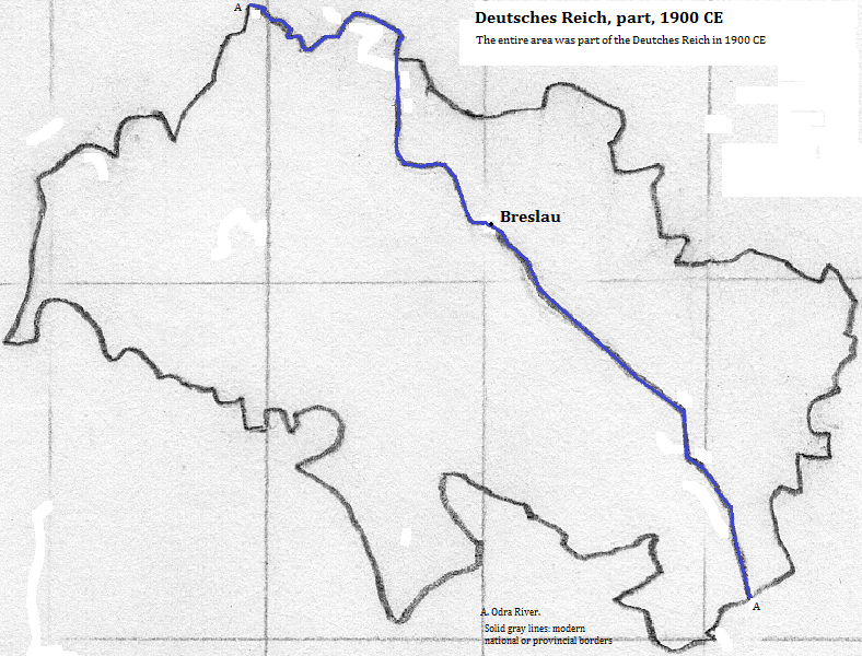 map showing part of the Deutsches Reich (German Empire), 1900 CE